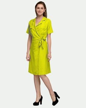 women shirt dress with belt