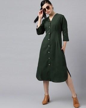 women shirt dress with insert pocket