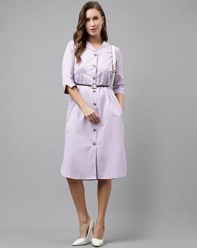 women shirt dress with insert pocket