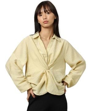 women shirt with twist-front