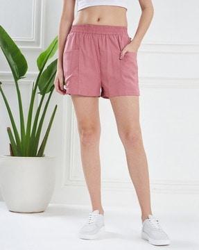 women shorts with patch pockets