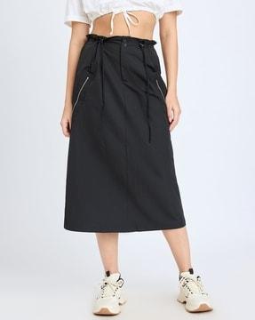 women side-zipped a-line skirt