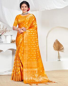 women silk saree with blouse piece