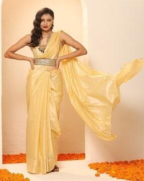 women silk saree with tassels