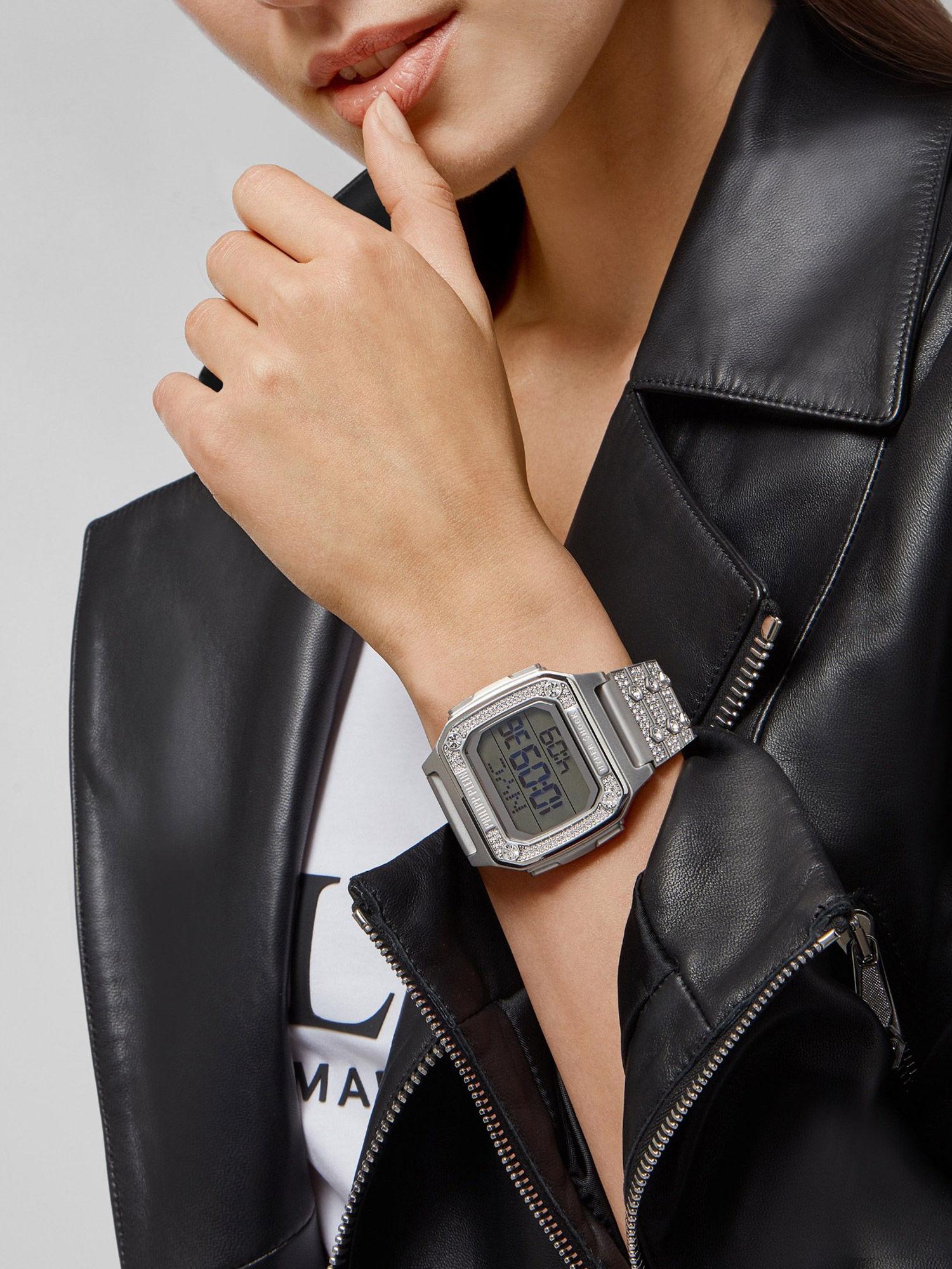 women silver digital dial watch-pwhaa1121 (m)