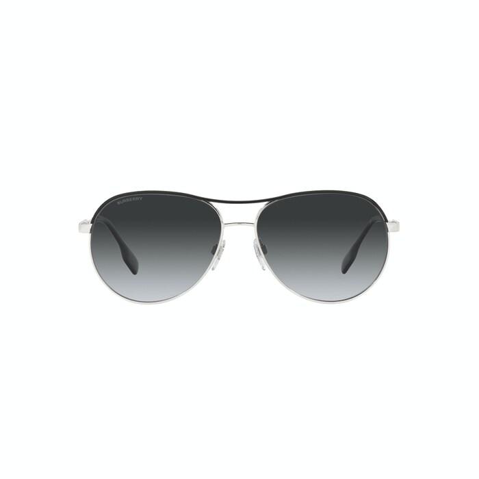 women silver pilot metal sunglass