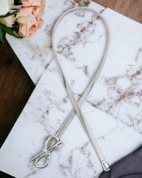 women silver-plated classic slim belt