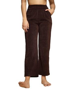 women single-pleated relaxed fit palazzos