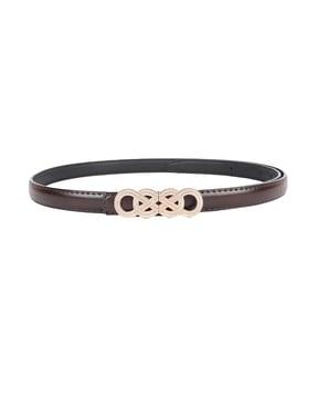 women skinny belt with tang buckle