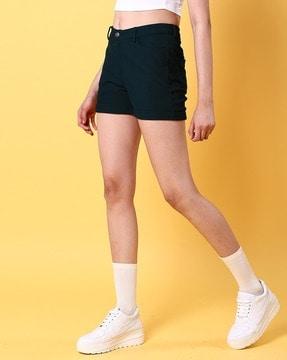 women skinny fit corduroy shorts