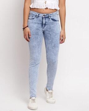 women skinny fit jeans with 5 pocket styling