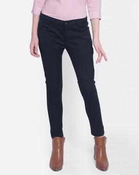 women skinny fit jeans with insert pockets