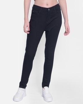 women skinny fit jeans with insert pockets