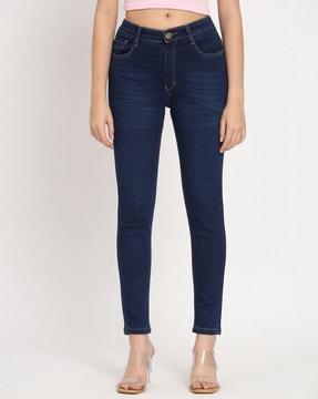 women skinny jeans with insert pockets