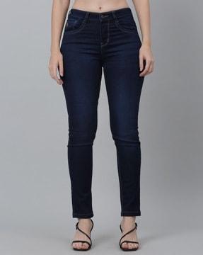 women skinny jeans with insert pockets