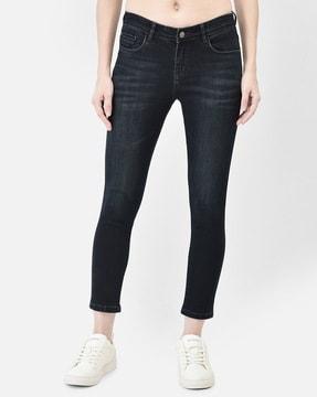 women skinny jeans with slip-pockets