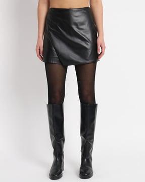 women skorts with asymmetric hem