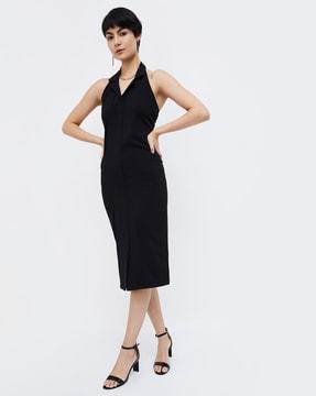 women sleeveless a-line dress