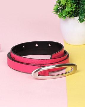 women slim belt with buckle closure