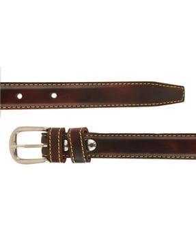 women slim belt with tang buckle closure