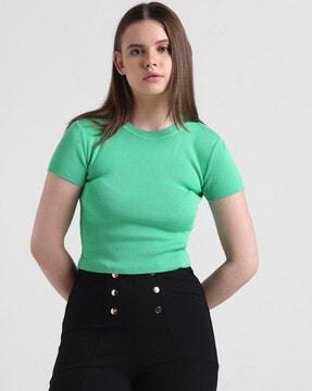 women slim fit crop top