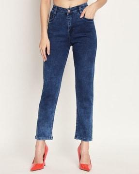 women slim fit jeans with 5-pocket styling
