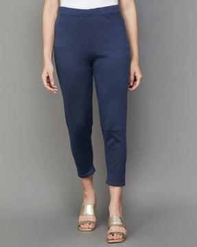 women slim fit pants with elasticated waist