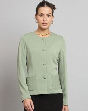 women slim-fit peacoats jacket