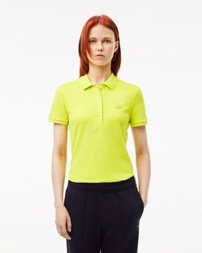 women slim fit polo t-shirt with short sleeves