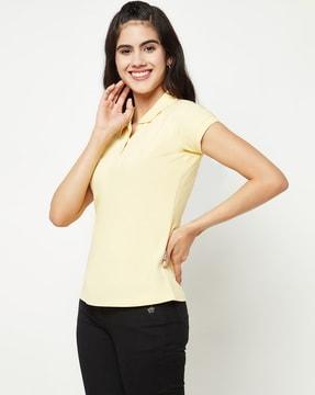 women slim fit polo t-shirt