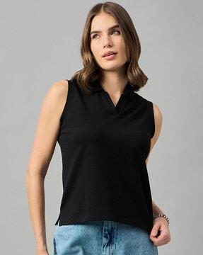 women slim fit polo t-shirt