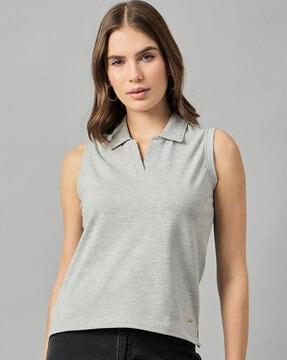 women slim fit polo t-shirt