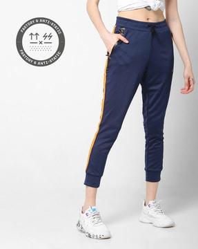 women slim fit quickdry cropped training track pants