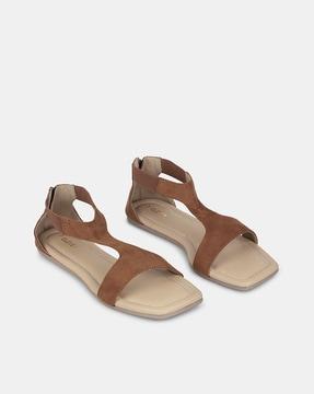 women sling-back flat sandals