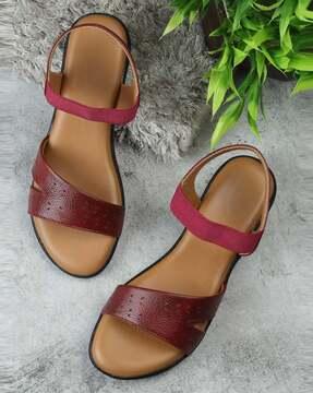 women sling-back flat sandals