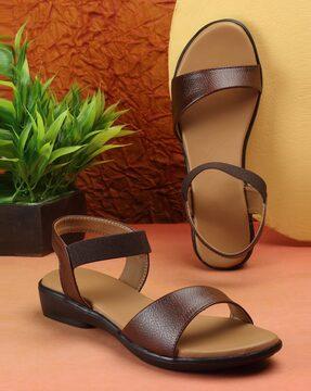 women sling-back flat sandals