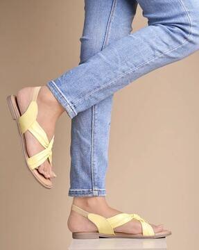 women sling-back regular fit flat sandals