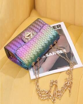 women sling bag with chain strap