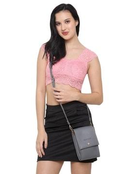 women sling bag with detachable strap