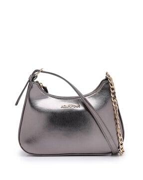 women sling bag with half-chain strap