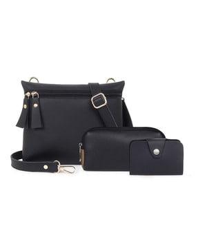 women sling bag with wallet & card holder