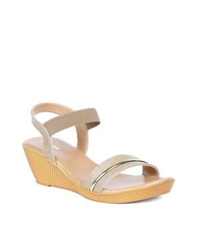 women slingback open-toe wedges