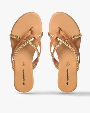 women slip-on flat sandals