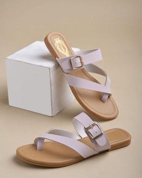 women slip-on flat sandals