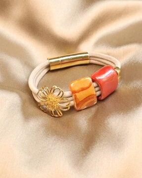 women slip-on flower bracelet