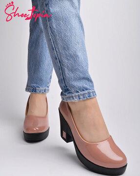 women slip-on heeled pumps