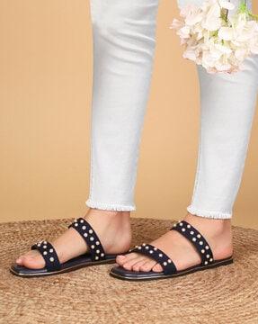 women slip-on regular fit flat sandals