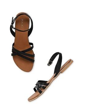 women slip-on regular fit flat sandals