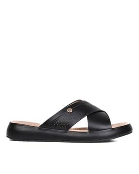 women slip-on round-toe flat sandals