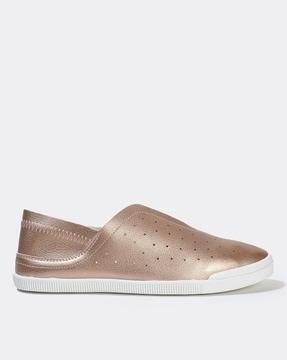 women slip-on shoes with perforations